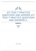 ATI TEAS 7 PRACTICE QUESTIONS AND ANSWER ATI TEAS 7 PRACTICE QUESTIONS AND ANSWERS