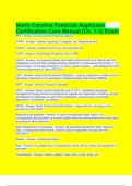 North Carolina Pesticide Applicator Certification Core Manual (Ch. 1-3) Exam 2023