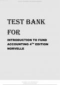 TEST BANK FOR INTRODUCTION TO FUND ACCOUNTING 4TH EDITION NORVELLE