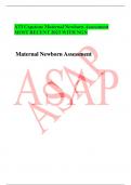 ATI Capstone Maternal Newborn Assessment MOST RECENT 2023 WITH NGN