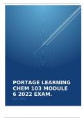 PORTAGE LEARNING CHEM 103 MODULE 6 2022 Exam