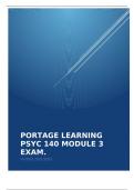 Portage Learning PSYC 140 Module 3 Exam