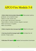 APCO Fire Module 5 - 8 Questions and Answers 2023 (Verified Answers)