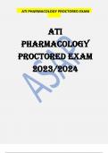 ATI PHARMACOLOGY PROCTORED EXAM