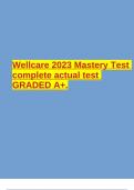 Wellcare 2023 Mastery Test complete actual test GRADED A+.