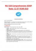 NU 518 Comprehensive SOAP Note- CJ 27 YEAR OLD