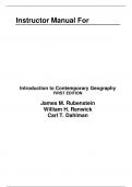 Introduction to Contemporary Geography 1st Edition By James Rubenstein, William Renwick, Carl Dahlman (Instructor Manual)