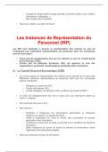 Les instances de représentation du personnel et la prévention des risques professionnels.