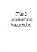 Cambridge Technicals ICT Unit 2 Global InformationRevision Booklet 