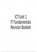 Cambridge Technicals IT Unit 1-IT Fundamentals-Revision Booklet