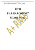 Hesi Pharmacology Exam 2023 QUESTIONS AND ANSWERS 2023.