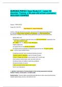 NURSING PNP401 Case Study # 2 - Lower GI  disorder: Tommy, a 56-year-old school counselor. 2023/2024 VERIFIED