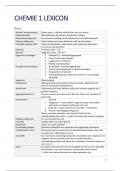 Chemie 1 - Lexicon