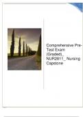 Comprehensive Pre-Test Exam (Graded)_ NUR2811_ Nursing Capstone complete test