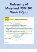 University of Maryland IFSM 201 Week 6 Quiz 