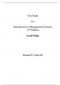 Introduction to Management Science 12th Edition By Bernard W. Taylor (Test Bank)