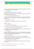 CRITICAL CARE HESI EXIT EXAM QUESTIONS AND 100%  CORRECT ANSWERS UPDATED 2022/2023(NEW VERSION) 