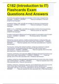 C182 (Introduction to IT) Flashcards Exam Questions And Answers