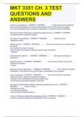 MKT 3351 CH. 3 TEST QUESTIONS AND ANSWERS