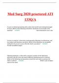 Med Surg 2020 proctored ATI 133Q/A