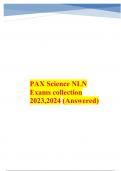 PAX Science NLN Exams collection 2023,2024, (Answered)