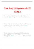 ATI Med Surg 2020 proctored ATI 133Q/A