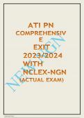ATI PN NGN Included comprehensive Exit Exam 2023-2024
