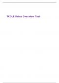 TCOLE Rules Overview Test
