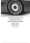 Introduction to Mechatronic Design 1st Edition By Edward Carryer, Matthew Ohline, Thomas Kenny (Solution Manual)