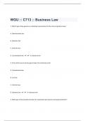 WGU :: C713 :: Business Law ::70 Questions With Complete Solutions