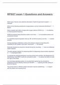 RPSGT exam 1 Questions and Answers.latest 2023 