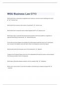 WGU Business Law C713  /60 Questions With Answers Correctly Solved