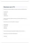 Business Law c713/817 Questions With 100% Complete Solutions