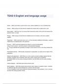 TEAS 6 English and language usage Questions & Answers 2023 ( A+ GRADED 100% VERIFIED)