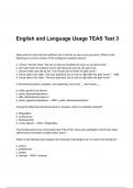 English and Language Usage TEAS Test 3 Questions & Answers 2023 ( A+ GRADED 100% VERIFIED)
