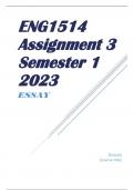 ENG1514 Assignment 3 Semester 1 2023