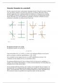 Wiskunde A samenvatting lineaire verbanden