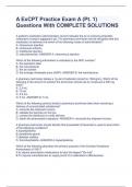 A ExCPT Practice Exam A (Pt. 1) Questions With COMPLETE SOLUTIONS