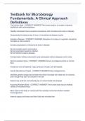 Testbank for Microbiology  Fundamentals: A Clinical Approach Definitions