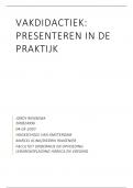 Vakdidactiek: Presenteren in de praktijk