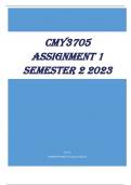 CMY3705 Assignment 1 Semester 2 2023 