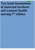 Foundations of Maternal-Newborn & Women’s Health Nursing, 7th Edition