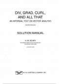 Take Control of Your Academic Journey with [Div, Grad, Curl, and All That An Informal Text on Vector Calculus,Schey,4e] Solutions Manual: Conquer Challenges and Achieve Greatness!