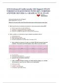 ACLS(Advanced Cardiovascular Life Support) EXAM VERSION A 50 QUESTIONS WITH 100% VERIFIED ANSWERS 2023-2024/ A+ GRADE/ACTUAL EXAM