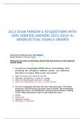 ACLS EXAM VERSION A 50 QUESTIONS WITH 100% VERIFIED ANSWERS 2023-2024/ A+ GRADE/ACTUAL EXAM|A GRADED