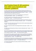Ace Practice Exam #1 (50 questions from 2023 exam) Questions and Answers, graded A+