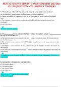 HESI A2 SCIENCE BIOLOGY AND CHEMISTRY2023-2024  ALL 50 QUESTIONS AND CORRECT ANSWERS