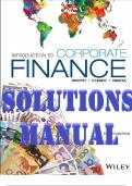 SOLUTIONS MANUAL for Introduction to Corporate Finance, 4th Canadian Edition by Booth, Cleary and Rakita | All 24 Chapters 