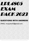 LPL4805 EXAM PACK 2023