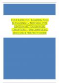 Test Bank For Leading and Managing in Nursing, 8th Edition by Patricia S. Yoder-Wise, Susan Sportsman Chapter 1-25( LATEST 2023-2024)